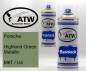 Preview: Porsche, Highland Green Metallic, M6T / U4: 400ml Sprühdose + 400ml Klarlack - Set, von ATW Autoteile West.
